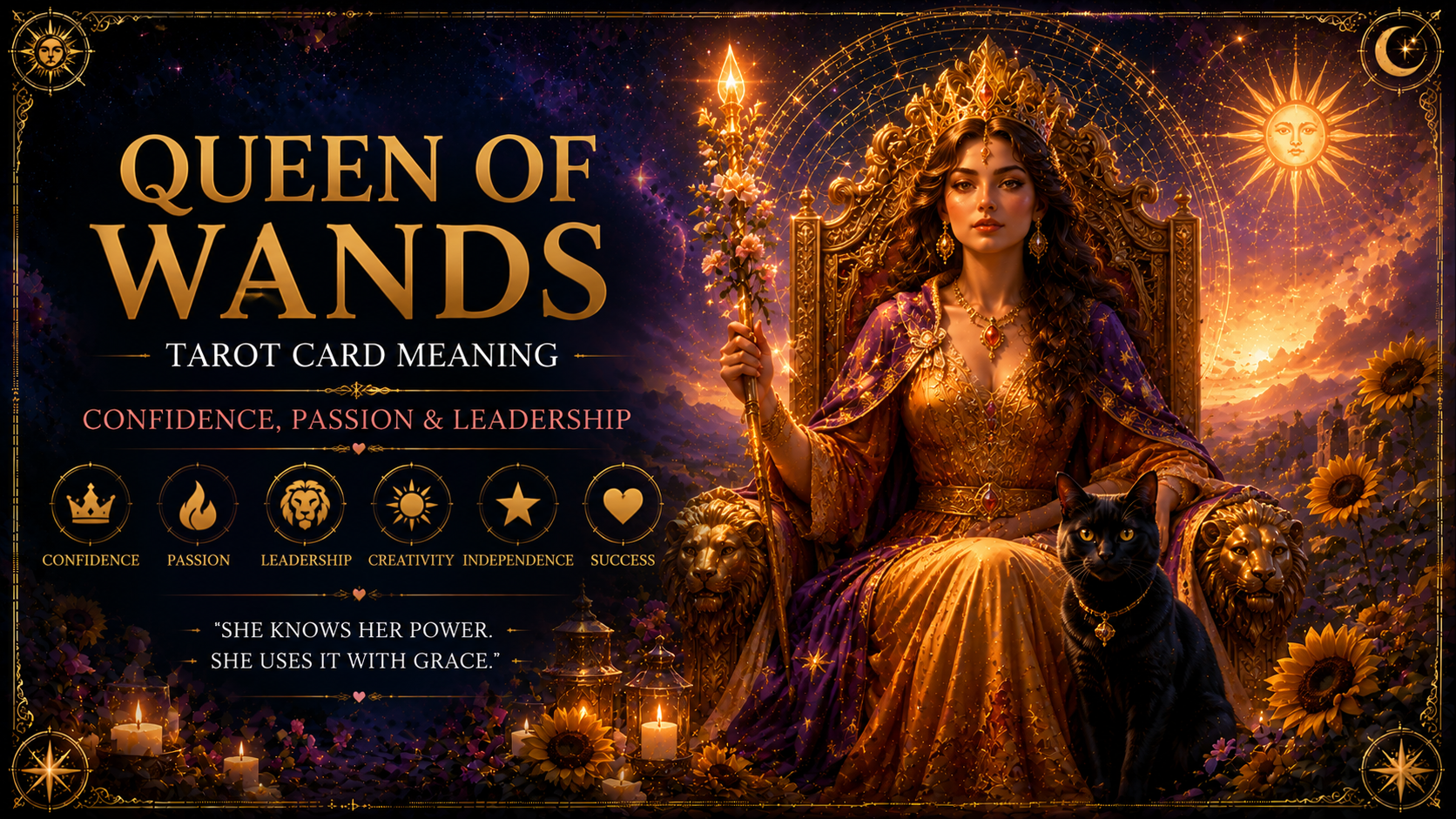 Queen of Wands Tarot Meaning