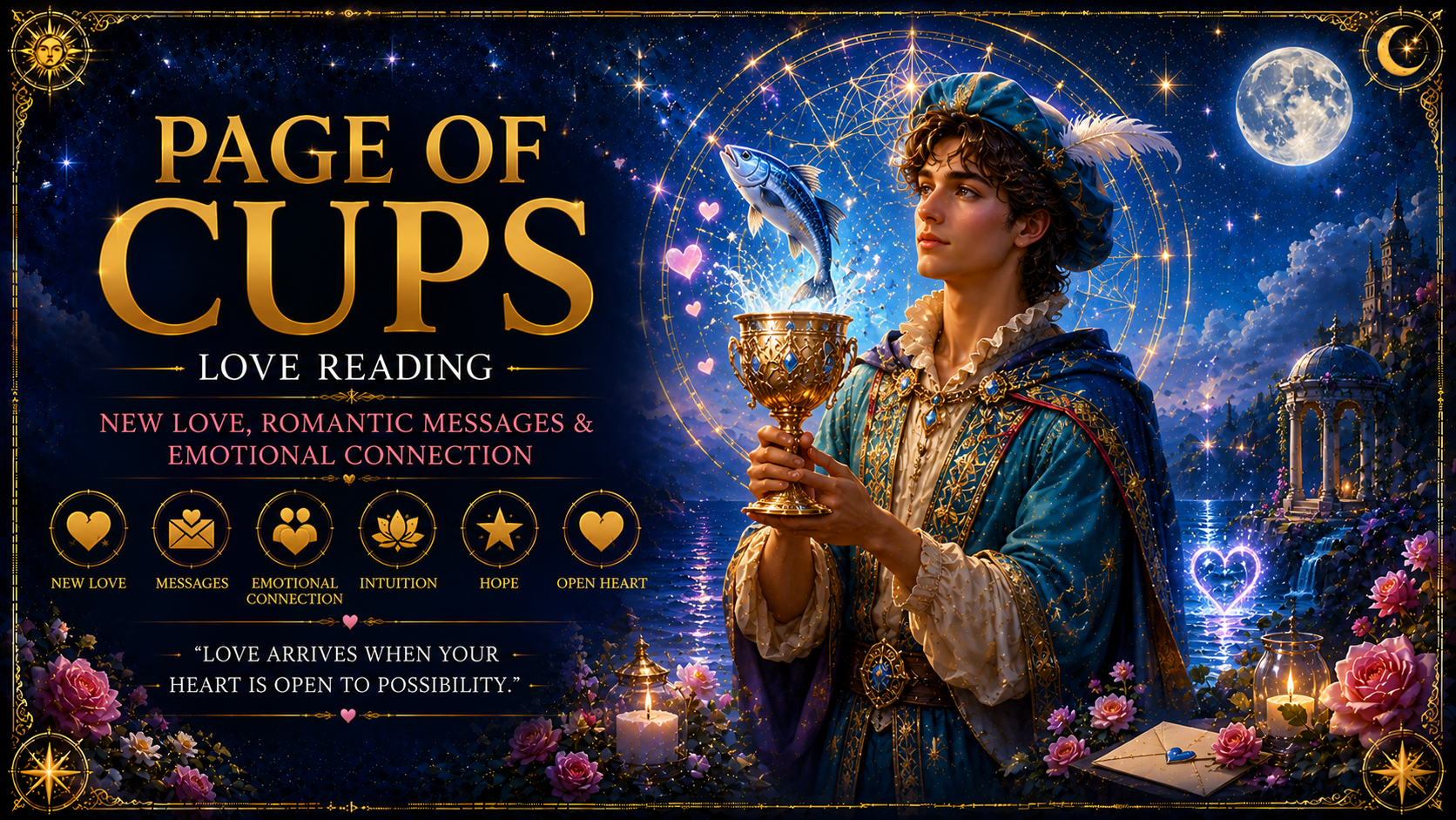 Page of Cups Love Reading