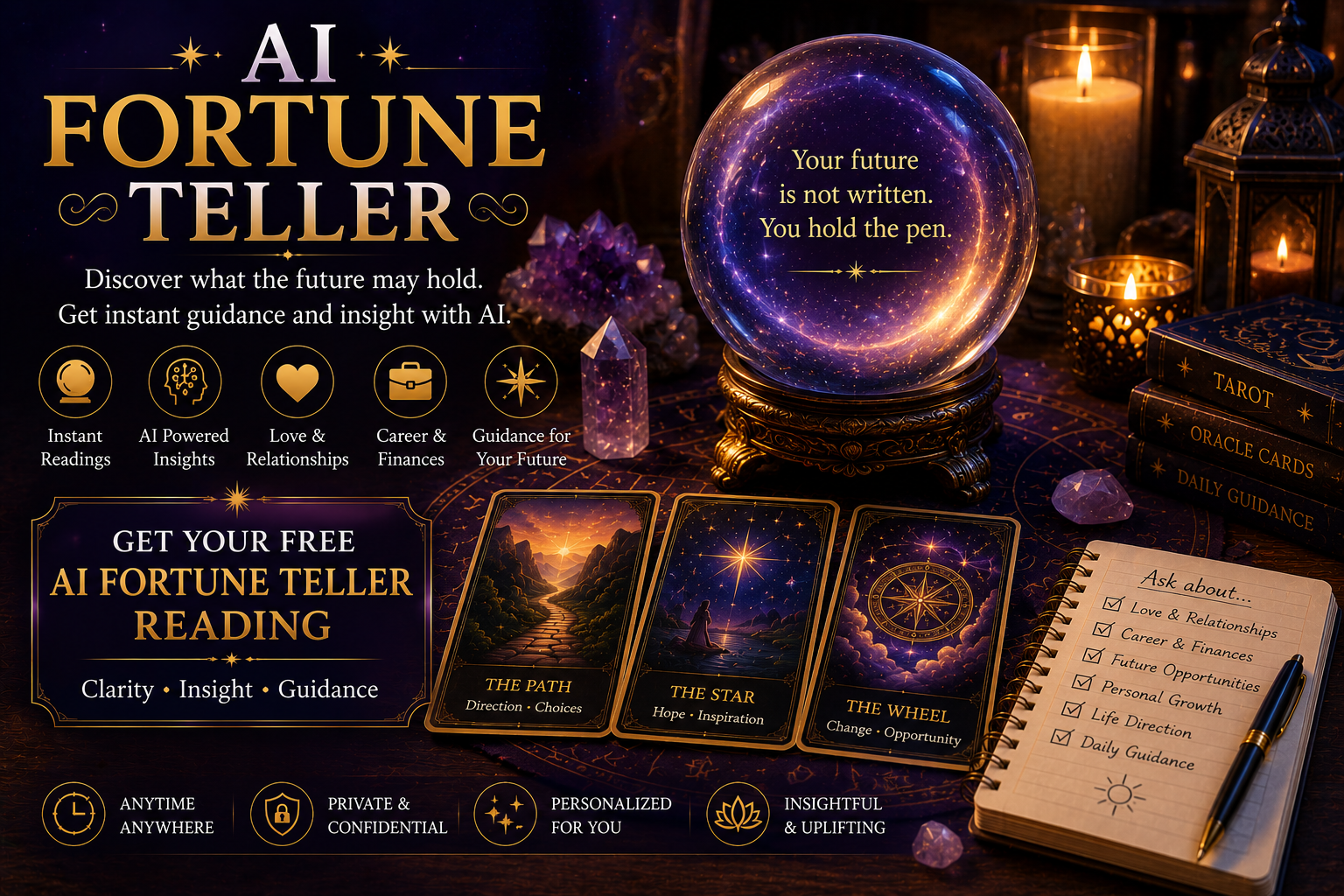 A digital representation of a glowing crystal ball with circuit board patterns, symbolizing an AI Fortune Teller.