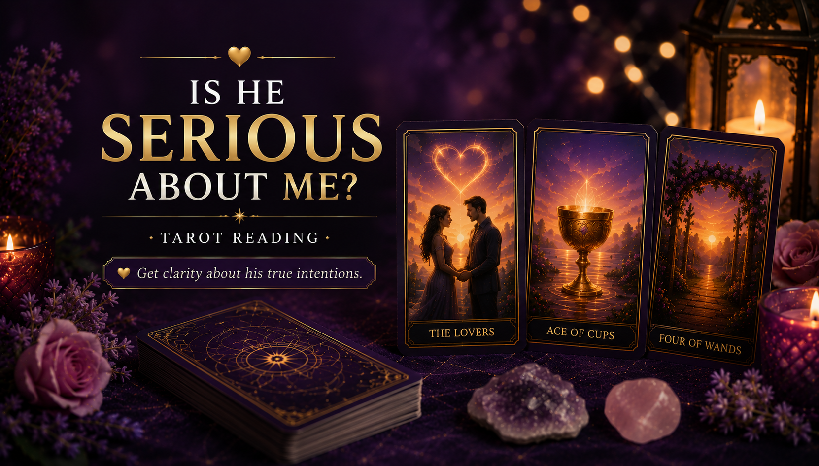 A tarot spread for discovering a partner's serious intentions and emotional commitment.